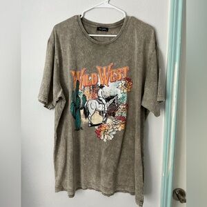Zutter Wild West Graphic Tee - Olive Sz L